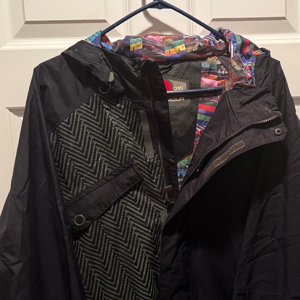 Under Armour Black Chevron Jacket with Multicolor Lining